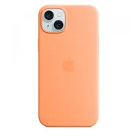 Apple iPhone 15 Plus Silicone Case with Magsafe Orange Sorbet Mt173Zm/A