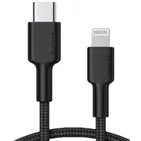 Aukey Cable Cb-Cl02 Black nylon Lightning-Usb C  Usb Power Delivery Usb-Pd certificate Mfi Apple
