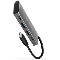 Axagon Hmc-4G2 2X Usb-A  Usb-C, Usb-C 3.2 Gen 2 10Gbps hub, 13Cm cable