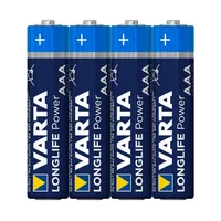 Batterie Varta Alk. Micro Aaa Lr03 1.5V Longlife Power Shrink. 4-Pack