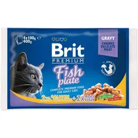 Brit Premium Cat Fish Plate - wet cat food 4X100G
