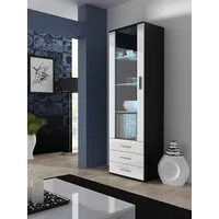 Cama Meble display cabinet Soho S1 black/white gloss
