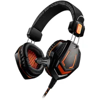 Canyon Gaming headset 3.5Mm jack with microphone and volume control, 2In1 adapter, cable 2M, Black, 0.36Kg