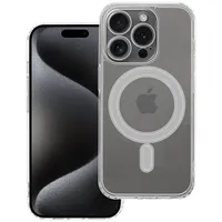 Clear Mag Cover case with camera protection compatible Magsafe for Iphone 15 Pro transparent