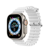 Dux Ducis strap Ocean Wave silicone for Apple Watch 42 / 44 45 mm white