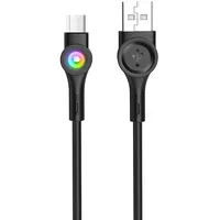 Foneng X59 Usb to Micro cable, Led, 3A, 1M Black
