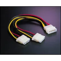 Fujtech Deltaco Y-Branch cable 5.25  And quot 4-Pin - 2 x connectors 0.2 m Del-114
