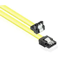 Good Connections Sata connection cable 0.7M 6Gb/S with metal clip angled yellow
