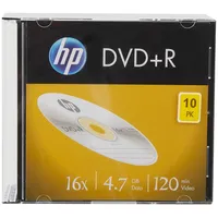 Hp DvdR 4.7Gb/120Min/16X Slimcase 10 Disc - Silver Surface Dre00085