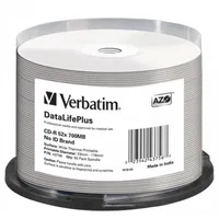 Kein Hersteller Cd-R 80 Verbatim 52X Dlp Thermo white Full Surface 50Er Cakebox 43756 -04