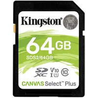 Kingston 64Gb Sdxc Canvas Select Plus 100R C10 Uhs-I U1 V10 Ean 740617297973