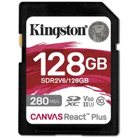 Kingston React Plus Sd Memory Card 128Gb / 280 100Mb/S U3 V60