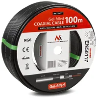 Maclean Mctv-477 coaxial cable 100 m Black
