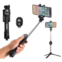 Roger Selfie Stick  Tripod Stand with Bluetooth Remote Control