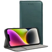 Smart Magneto book case for Realme C30 dark green