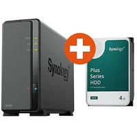 Synology Ds124 Nas System 1-Bay 4 Tb inkl.  Hdd Hat3300-4T
