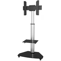Techly Floor Stand with Shelf Trolley Tv Lcd/Led/Plasma 37-70 Silver
