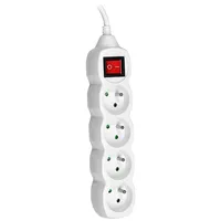 Tracer Powerwatch 3 m  4 socket white with power switch
