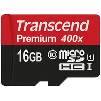 Transcend 16Gb microSDHC Class 10 Uhs-I 400X Memory Card Ts16Gusdu1
