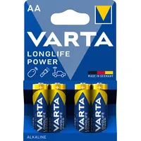 Varta Longlife Power alkaline battery, 4 pcs Aa Lr03 batteries 4906121414
