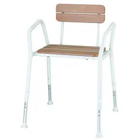 A-Lan Wooden shower chair with backrest
