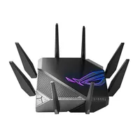 Asus Wi-Fi 6 Tri-Band Gigabit Gaming Router Rog Gt-Axe11000 Rapture 802.11Ax 114848044804 Mbit/S 10/100/1000/2500 Ethernet Lan Rj-45 ports 5 Mesh Support Yes Mu-Mimo No mobile broadband