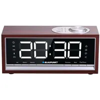 Blaupunkt Cr60Bt Bluetooth Radio Alarm Clock, brown wood
