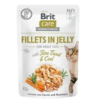 Brit Care Cat Fillets In Jelly Fine Trout And Cod 85G
