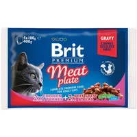 Brit Premium Cat Meat Plate - wet cat food 4X100G
