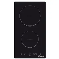 Candy Ceramic Domino Hob Cdh30, 2 cooking zones, Width 28.8 cm, Black color