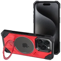 Armor Mag Cover case compatible with Magsafe for Iphone 15 Pro Max red