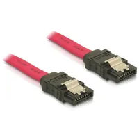 Delock Sata Data Ii 3Gb/S F/F Cable 50Cm Metal Clips Red