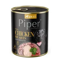 Dolina Noteci Piper Chicken hearts with spinach - Wet dog food 800 g
