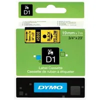 Dymo Label tape 45808 Yellow Black S0720880
