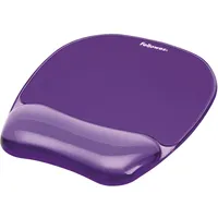 Fellowes Mouse Mat Wrist Support - Crystals Gel Pad with Non Slip Rubber Base Ergonomic for Computer, Laptop, Home Office Use Compatible Laser and Optical Mice Purple
