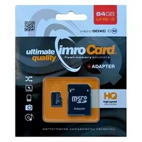 Imro Memory Card microSDXC 64Gb / cl. 10 Uhs-3  Adapter
