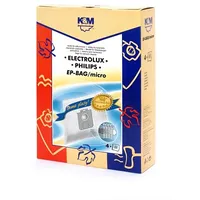 K And M Vacuum cleaner bag Electrolux-Philips S-Bag 4Pcs