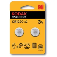 Kodak Lithium Cr1220 / 3V Batteries 2Pcs