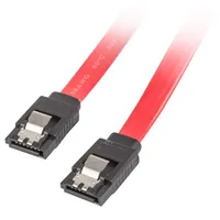 Lanberg Sata Data Iii 6Gb/S F/F Cable 50Cm Metal Clips Red