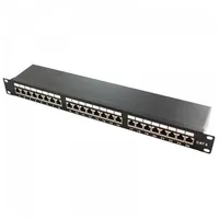 Logilink Patch Panel 19-Mounting Cat.6A Stp 24 ports, black Np0061