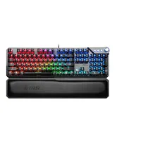 Msi Gaming Keyboard  Vigor Gk71 Sonic Blue Innovative Smart Dual Touch Volume Scroll Rgb Led light Us Wired Black Switches Numeric keypad