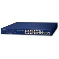 Planet 16-Port 10/100Tx 802.3At High Power Poe  2-Port