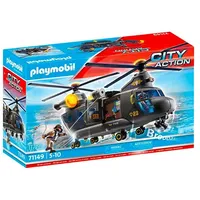 Playmobil Set with the City Action 71 149 vehicle. Rescue helicopter of special unit
