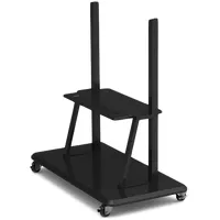 Prestigio Multiboard stand Pmbst01 can accommodate all screen sizes from 55-98 screens. Includes roll wheels for easy adjustment of position, and a shelf accessories.