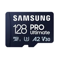 Samsung Microsd Card Pro Ultimate 128 Gb microSDXC Memory Flash memory class U3, V30, A2 Sd adapter