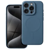 Silicone Mag Cover case compatible with Magsafe for Iphone 15 Pro blue