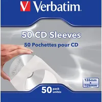 Verbatim Cd Sleeves 50 pcs. In a box 50Pk, discs, 