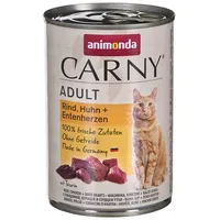 animonda Carny Adult taste beef, chicken and duck hearts - wet cat food 400G
