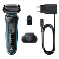 Braun Shaver 51-M1200S	 Operating time Max 50 min, Wet  And Dry, Black/Mint