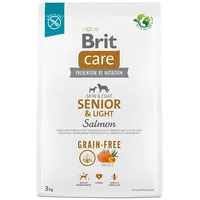 Brit Dry food for older dogs, all breeds Over 7 years of age  Care Dog Grain-Free Senior And Light Salmon 3Kg

